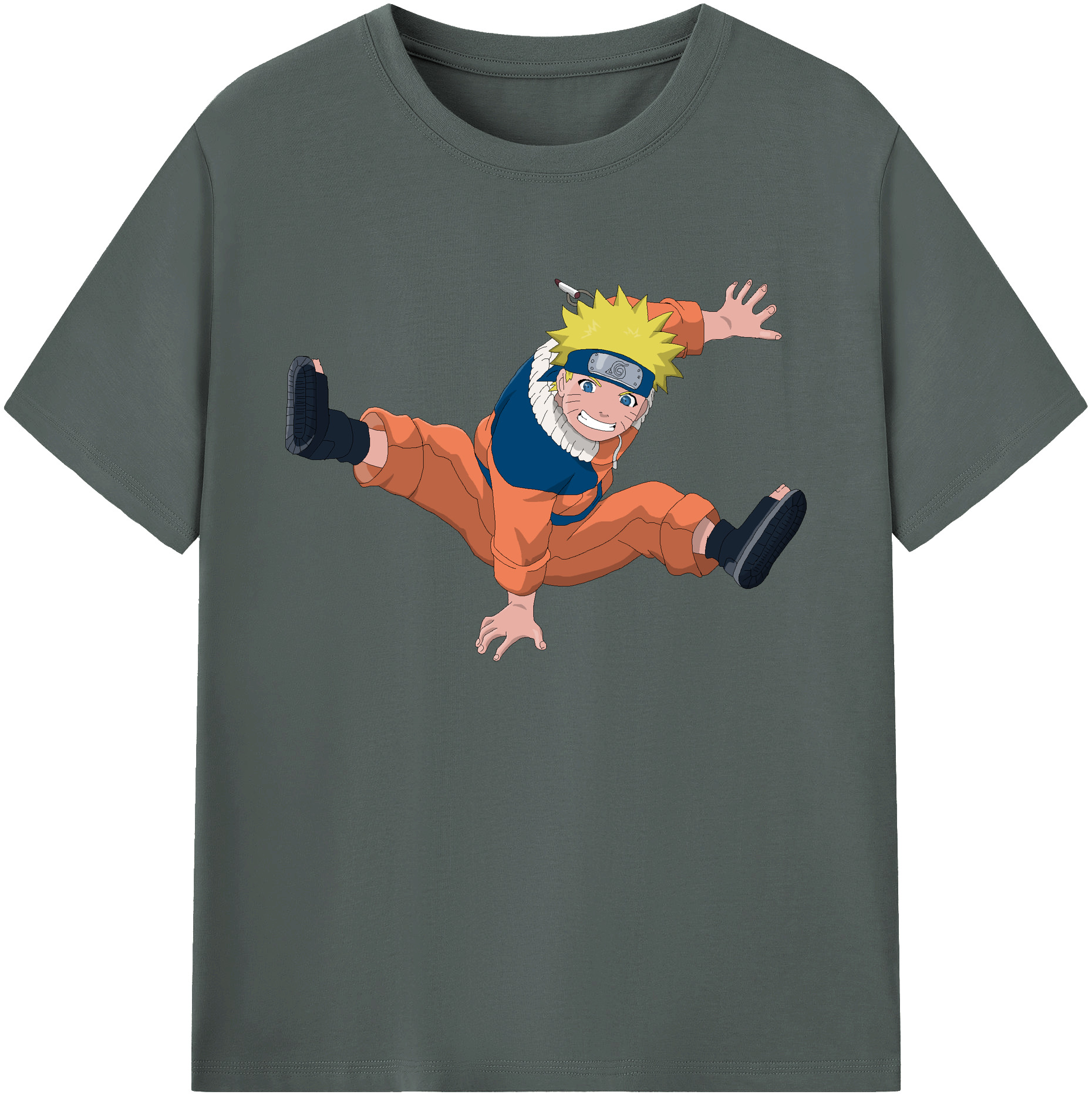 （画像用） NARUTO -ナルト- うずまき ナルト Uzumaki Naruto 綿100％ メンズ半袖Tシャツ｜肌触りやわらか＆通気性